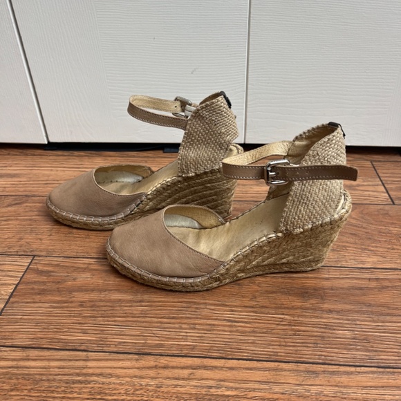 Rudsak Neutral Leather Espadrilles 38 - Picture 1 of 4